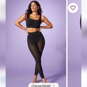 Fabletics Yitty Mesh Me Smoothing Bra and High Waist Leggings Set